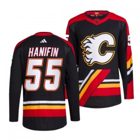 Calgary Flames Noah Hanifin 55 Adidas 2022-23 Reverse Retro 2.0 Schwarz Trikot Authentic - Herren
